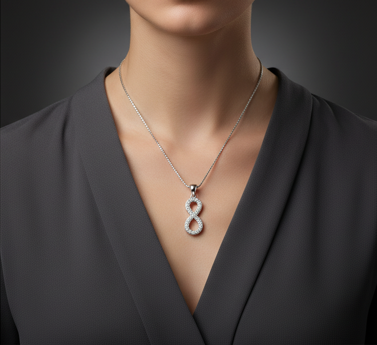 Vista de Box Chain with Infinity Pendant