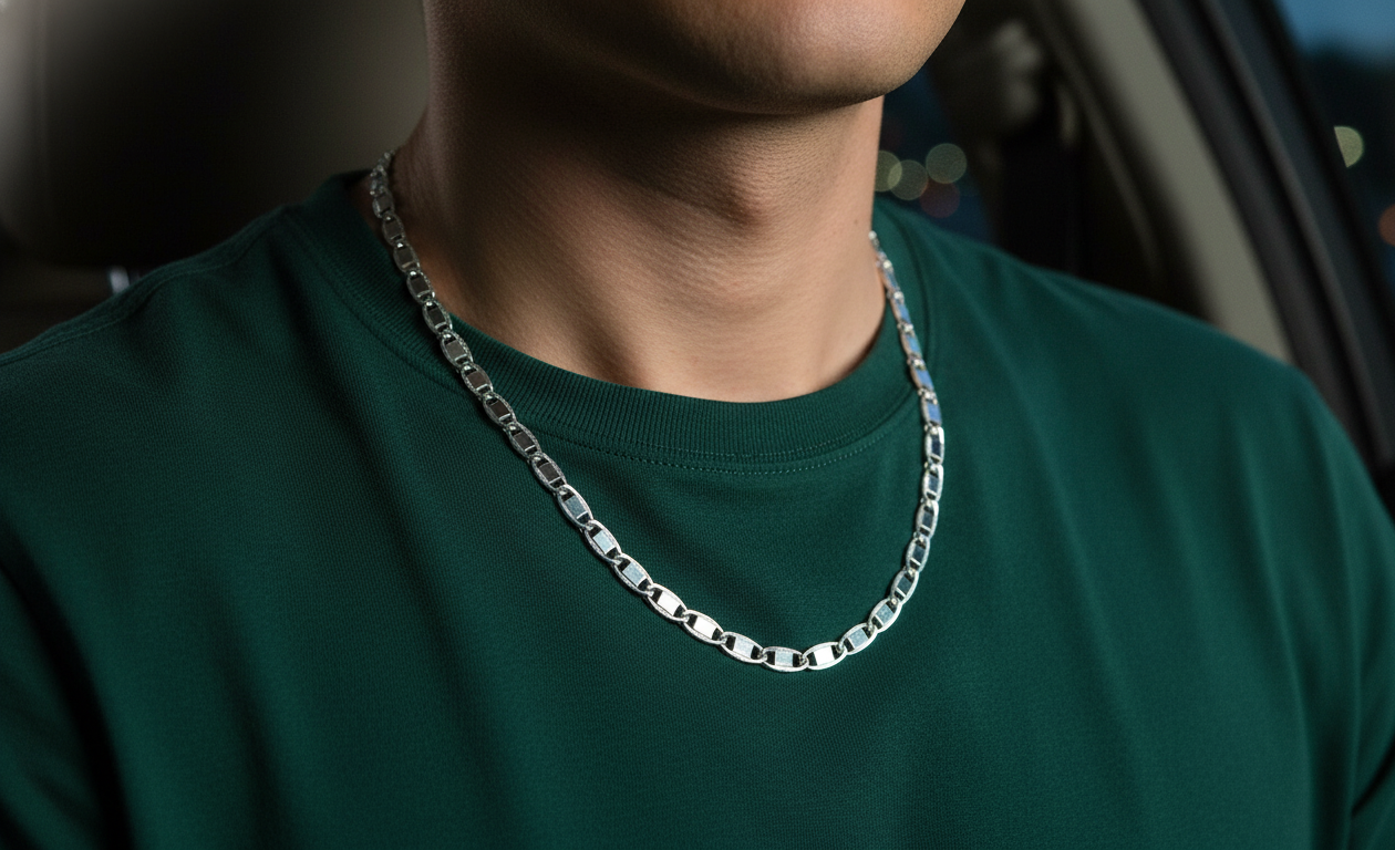 Vista de Silver Valentino Type Chain