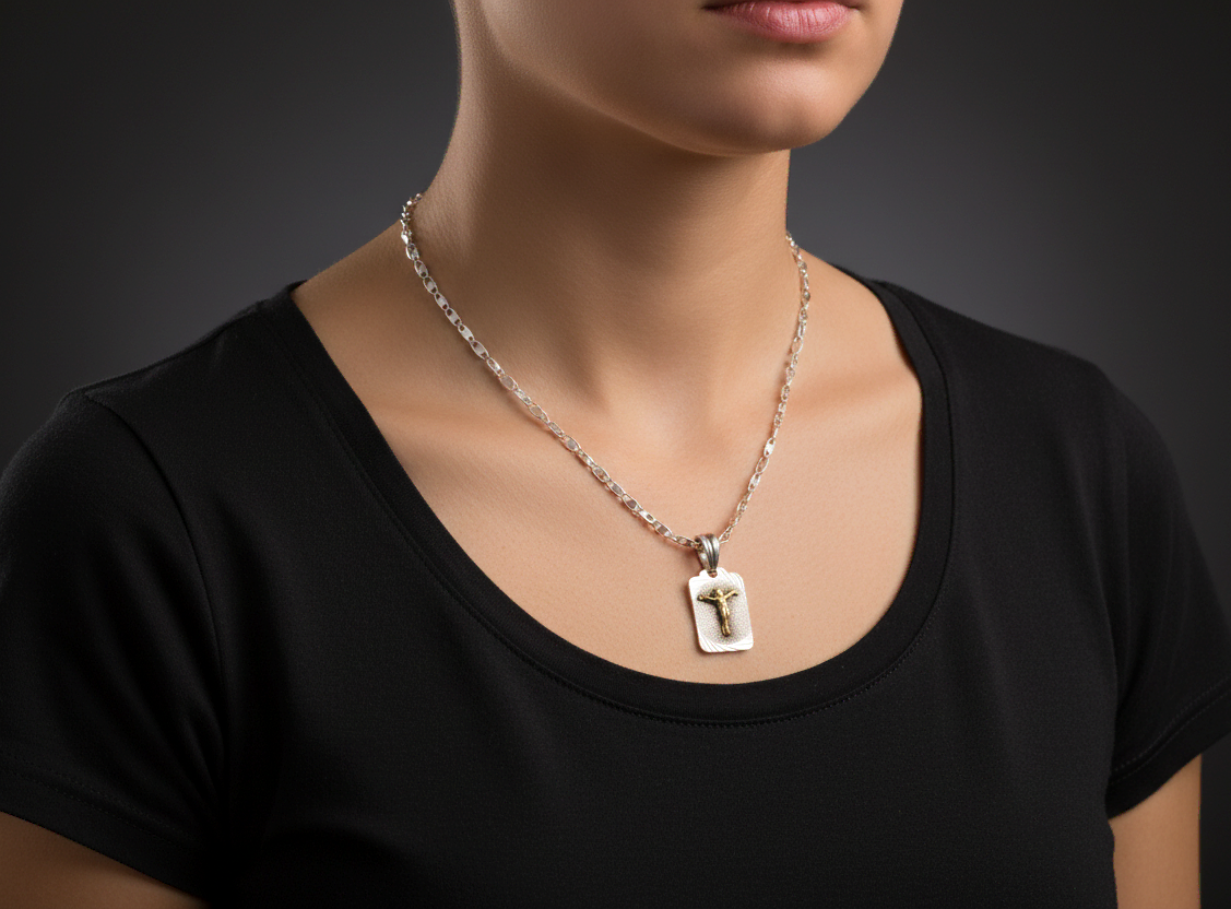 Vista de Ladder Chain with Christ Medallion