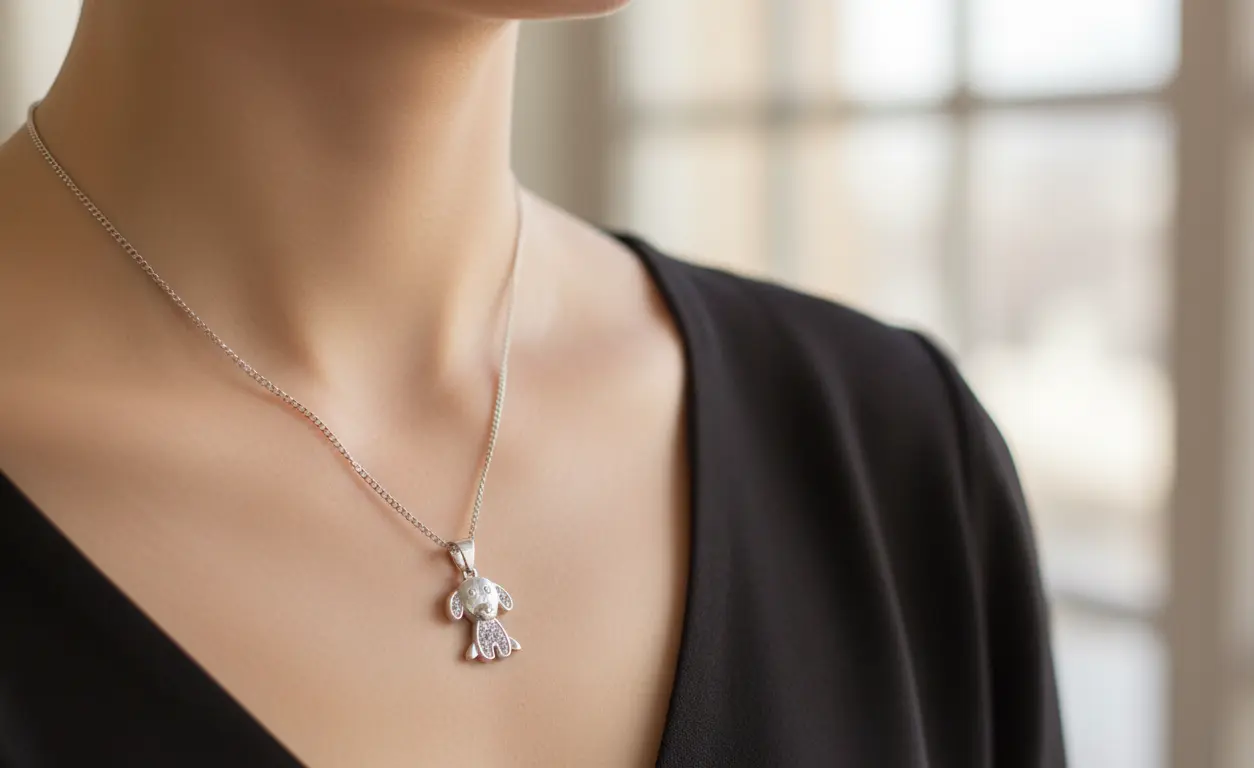 Vista de Singapore Chain with Dog Charm