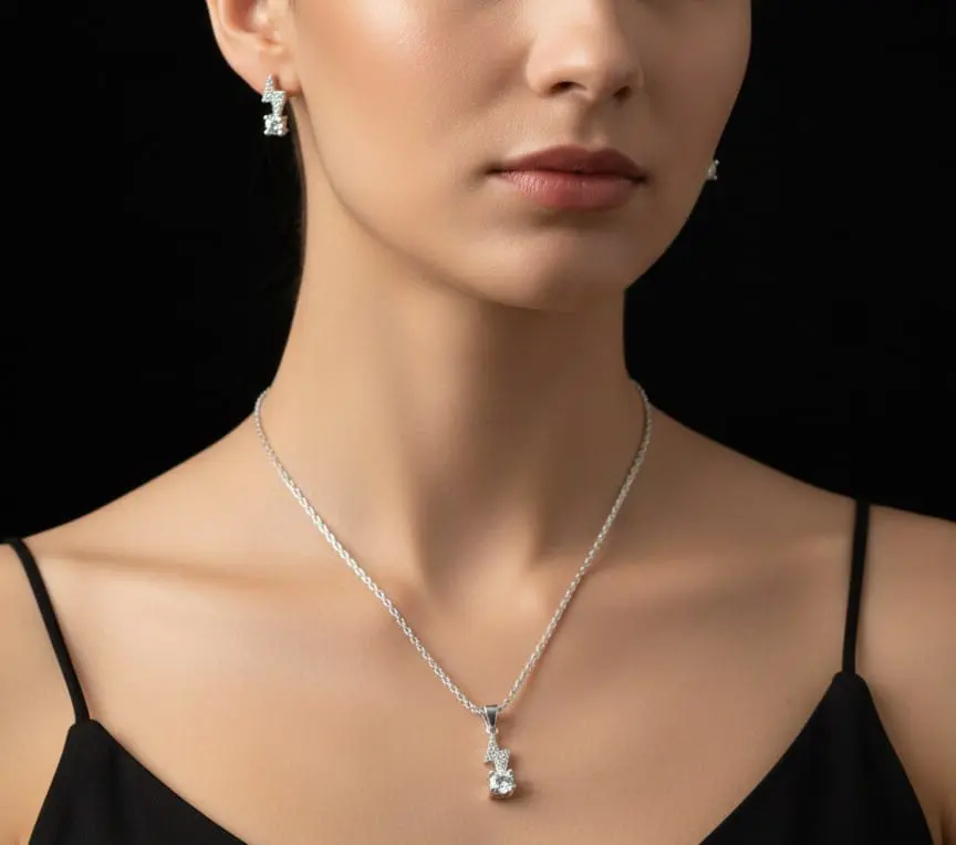 Vista de Set Relámpago con Zirconias Brillantes