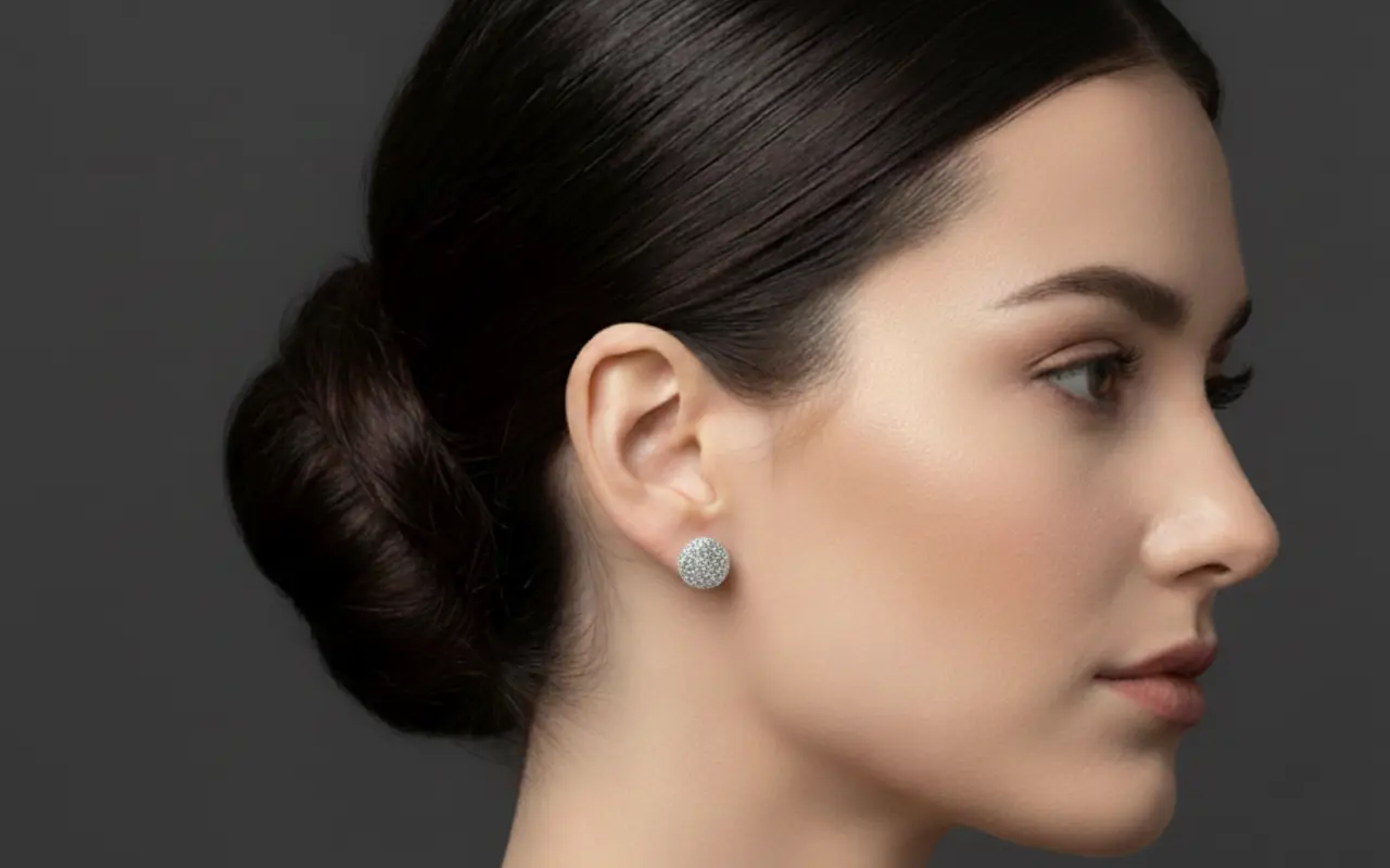 Vista de Glamorous Shiny Studs