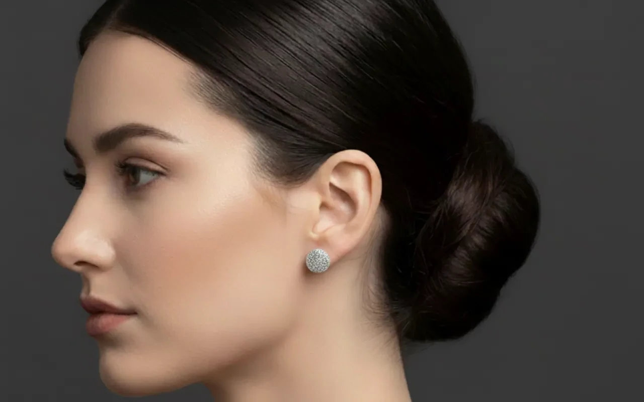 Vista de Glamorous Shiny Studs